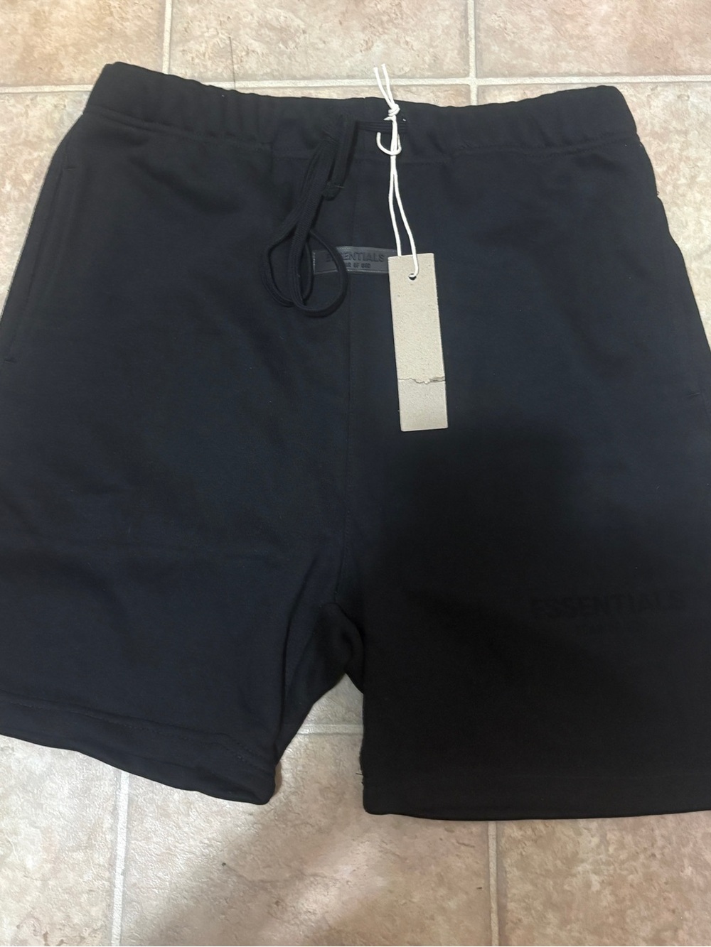 Fear of God Essentials Shorts - Black (Size Large) - Brand New